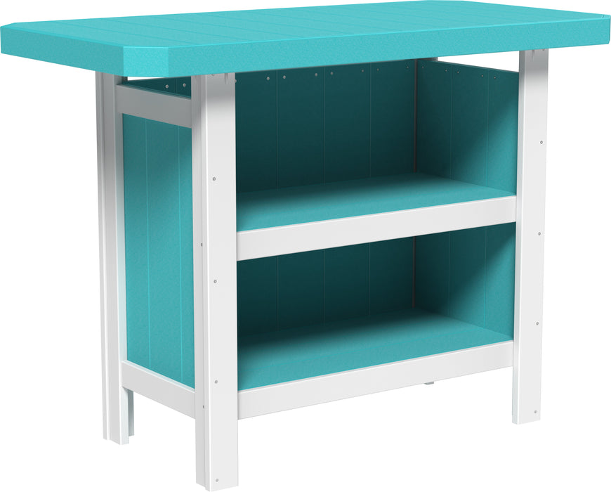 LuxCraft Recycled Plastic Serving Bar (Stools sold separately) - LEAD TIME TO SHIP 3 TO 4 WEEKS