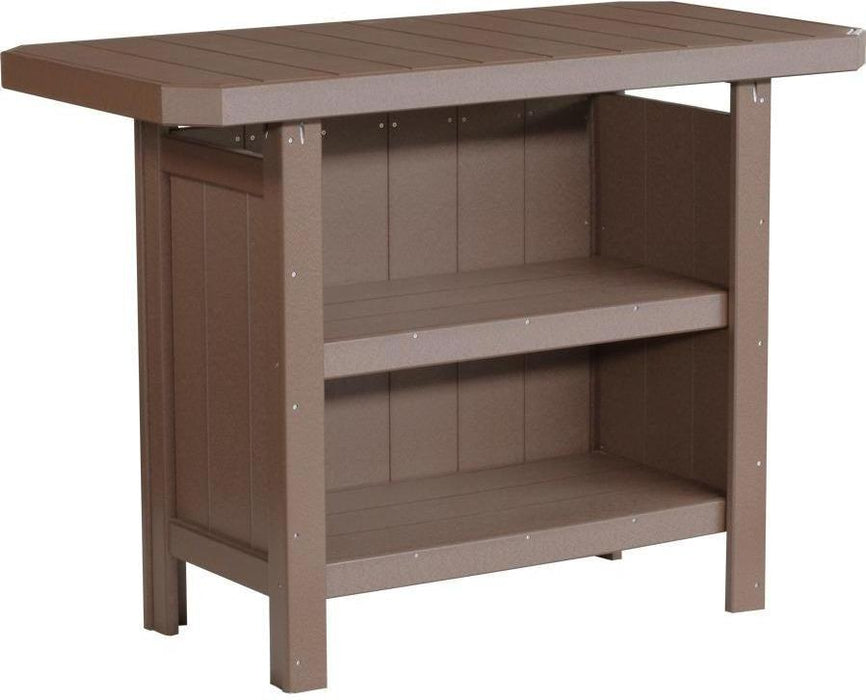 LuxCraft Recycled Plastic Serving Bar (Stools sold separately) - LEAD TIME TO SHIP 3 TO 4 WEEKS
