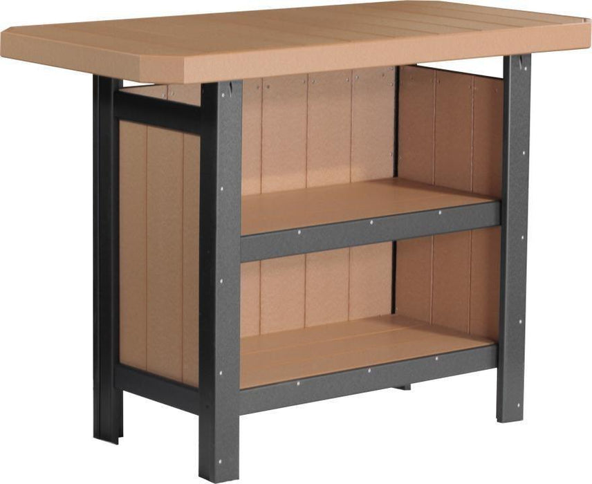 LuxCraft Recycled Plastic Serving Bar (Stools sold separately) - LEAD TIME TO SHIP 3 TO 4 WEEKS
