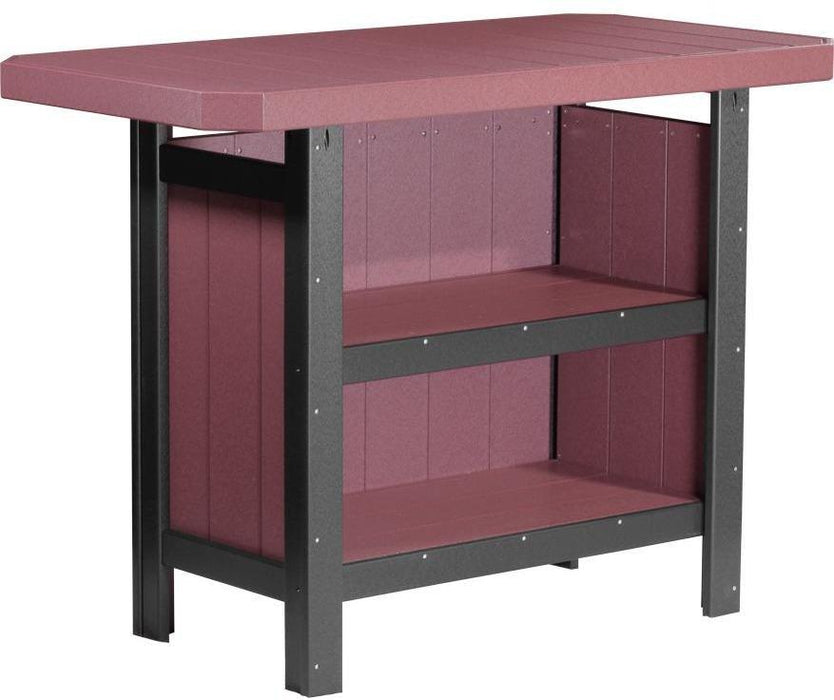 LuxCraft Recycled Plastic Serving Bar (Stools sold separately) - LEAD TIME TO SHIP 3 TO 4 WEEKS