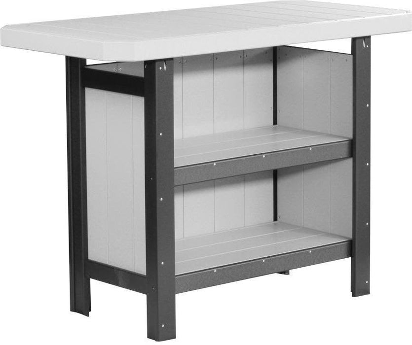 LuxCraft Recycled Plastic Serving Bar (Stools sold separately) - LEAD TIME TO SHIP 3 TO 4 WEEKS