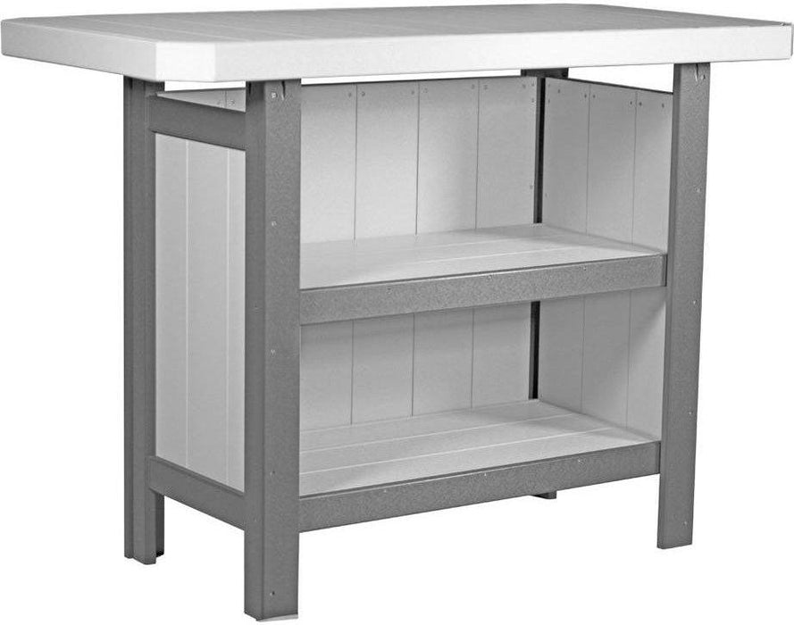 LuxCraft Recycled Plastic Serving Bar (Stools sold separately) - LEAD TIME TO SHIP 3 TO 4 WEEKS