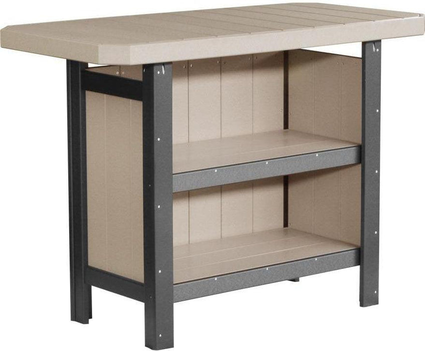 LuxCraft Recycled Plastic Serving Bar (Stools sold separately) - LEAD TIME TO SHIP 3 TO 4 WEEKS
