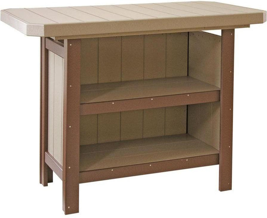 LuxCraft Recycled Plastic Serving Bar (Stools sold separately) - LEAD TIME TO SHIP 3 TO 4 WEEKS