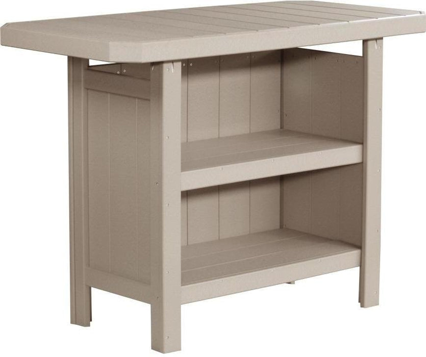 LuxCraft Recycled Plastic Serving Bar (Stools sold separately) - LEAD TIME TO SHIP 3 TO 4 WEEKS