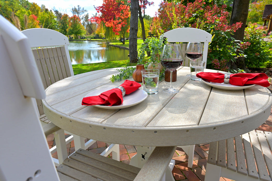 Luxcraft Recycled Plastic 4' Round Table (DINING HEIGHT) - LEAD TIME TO SHIP 3 TO 4 WEEKS