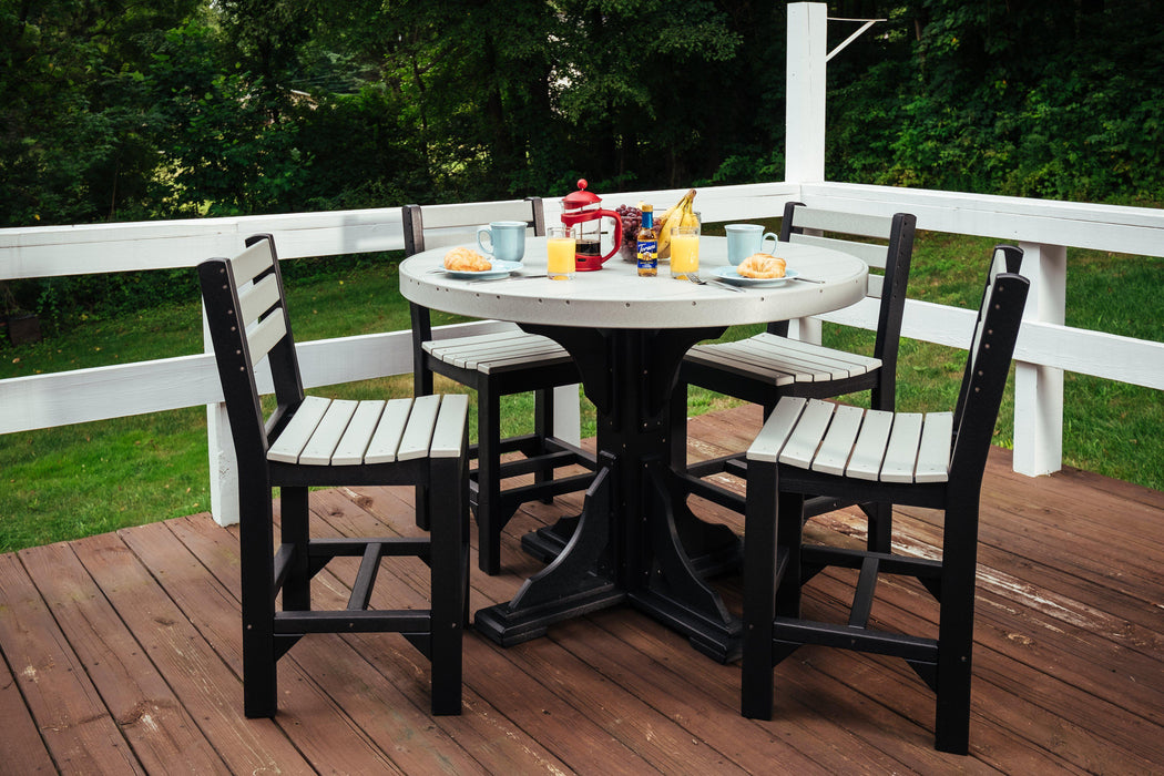 LuxCraft Recycled Plastic 4' Round Table (BAR HEIGHT) - LEAD TIME TO SHIP 3 TO 4 WEEKS