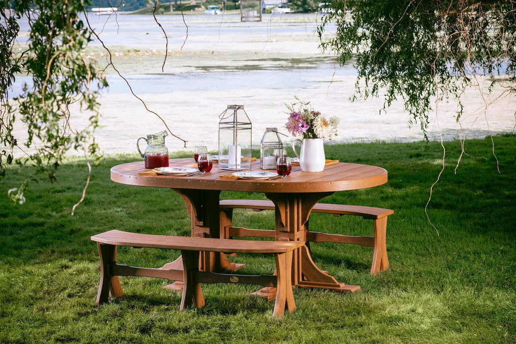 LuxCraft Recycled Plastic 4x6' Oval Table (COUNTER HEIGHT) - LEAD TIME TO SHIP 3 TO 4 WEEKS