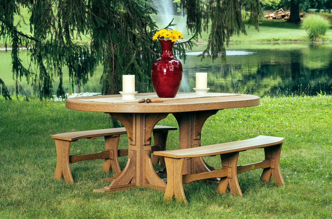 LuxCraft Recycled Plastic 4x6' Oval Table (COUNTER HEIGHT) - LEAD TIME TO SHIP 3 TO 4 WEEKS