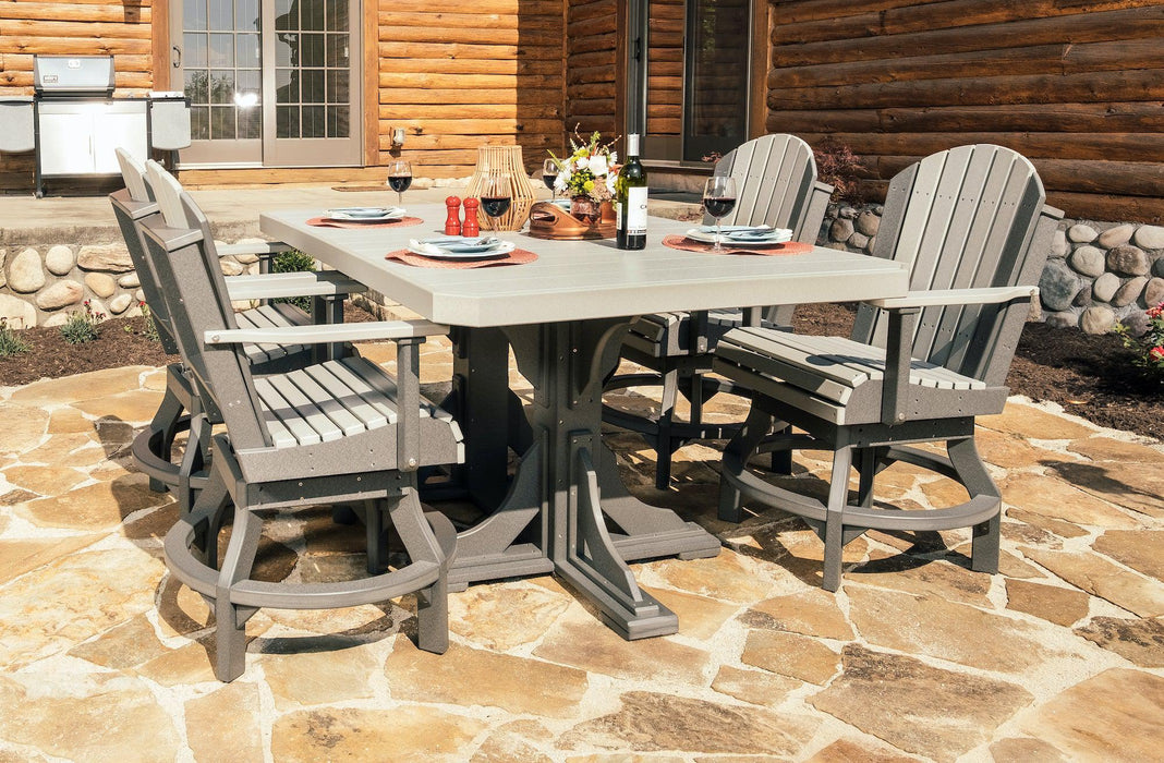 LuxCraft Recycled Plastic 4x6' Rectangular Table (BAR HEIGHT) - LEAD TIME TO SHIP 3 TO 4 WEEKS