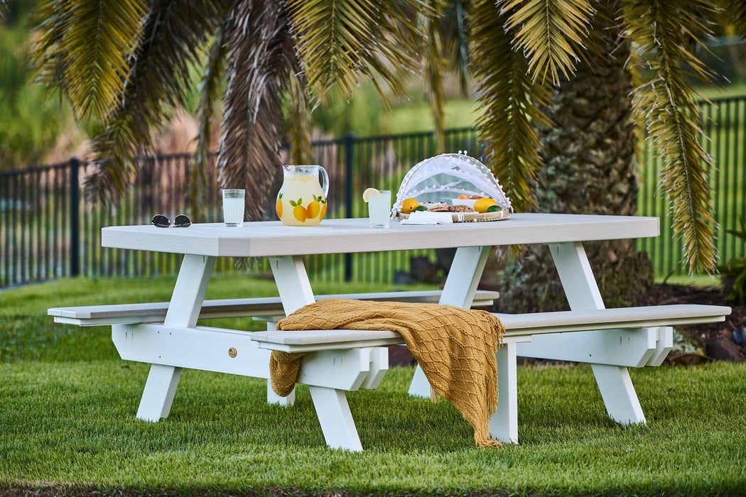 LuxCraft Recycled Plastic 6' Dining Height Rectangular Picnic Table - LEAD TIME TO SHIP 3 TO 4 WEEKS