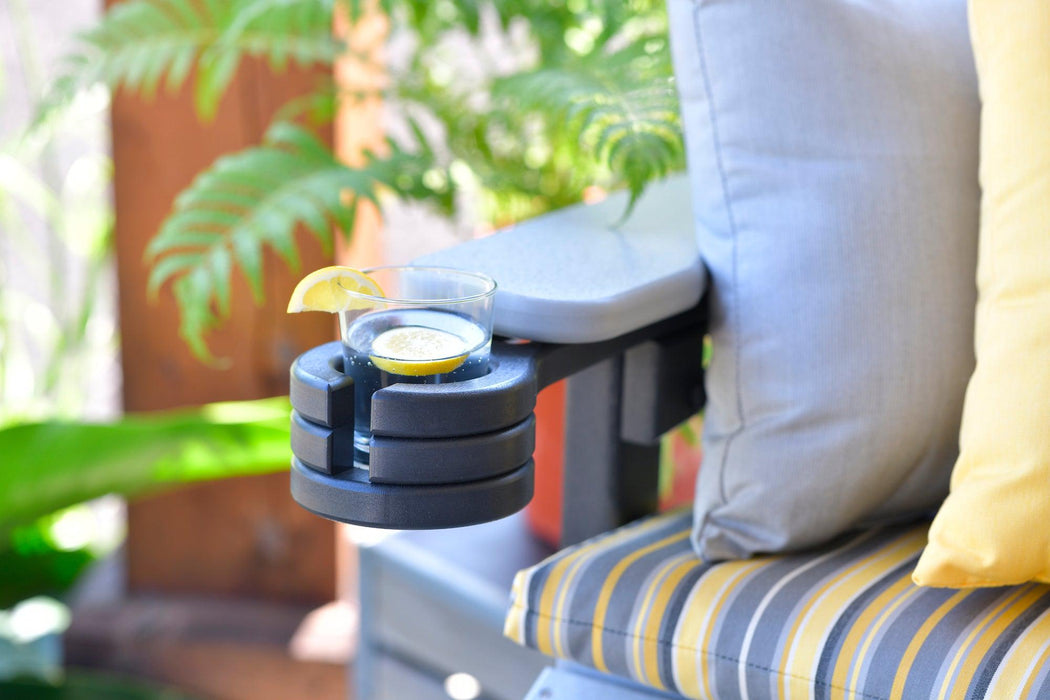 LuxCraft Recycled Plastic Glider Chair Slideout Cup Holder  - LEAD TIME TO SHIP 7 BUSINESS DAYS OR LESS