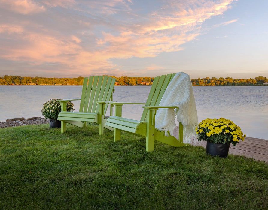 LuxCraft Recycled Plastic Deluxe Adirondack Chair  - LEAD TIME TO SHIP 7 BUSINESS DAYS OR LESS