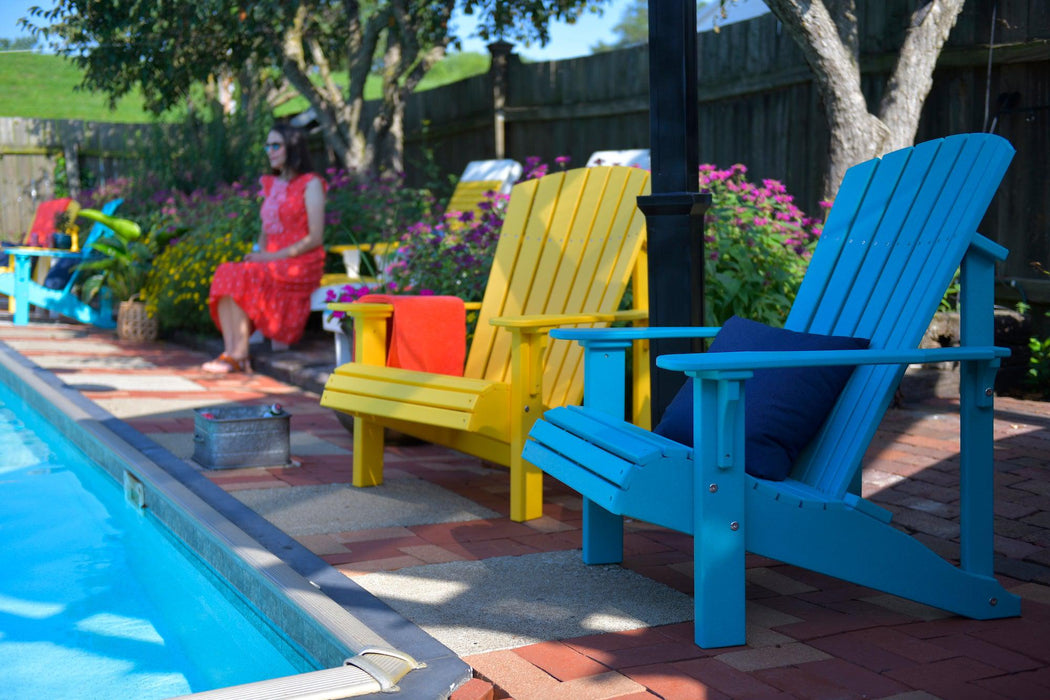 LuxCraft Recycled Plastic Deluxe Adirondack Chair  - LEAD TIME TO SHIP 7 BUSINESS DAYS OR LESS