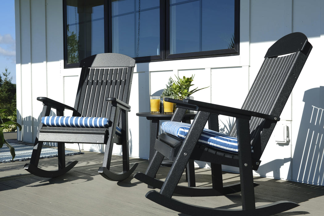 LuxCraft Classic Highback Recycled Plastic Rocking Chair  - LEAD TIME TO SHIP 7 BUSINESS DAYS OR LESS