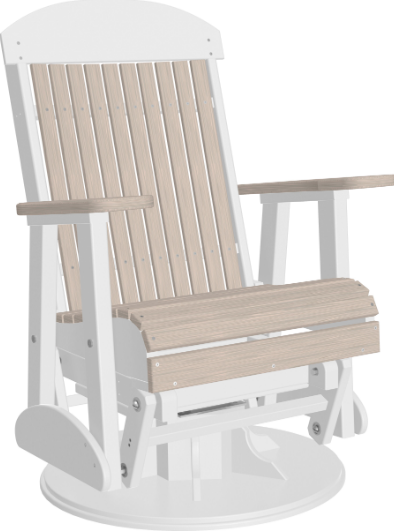 LuxCraft Classic Highback Recycled Plastic 2ft Swivel Glider Chair - LEAD TIME TO SHIP 7 BUSINESS DAYS OR LESS