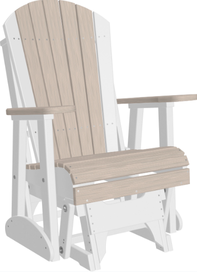 LuxCraft Recycled Plastic 2' Adirondack Glider Chair  - LEAD TIME TO SHIP 7 BUSINESS DAYS OR LESS