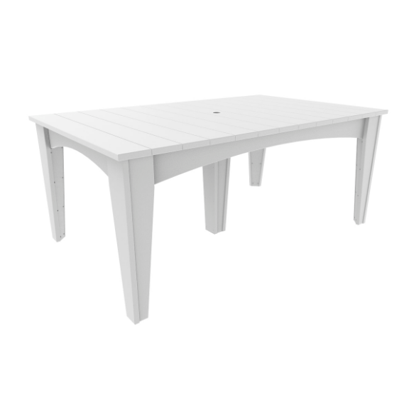 LuxCraft Recycled Plastic 44" x 72" Rectangular Island 7 pc Dining Height Table Set - LEAD TIME TO SHIP 3 TO 4 WEEKS
