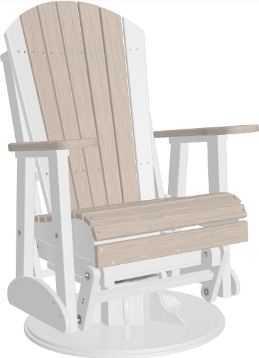 LuxCraft Recycled Plastic 2' Adirondack Swivel Glider Chair  - LEAD TIME TO SHIP 7 BUSINESS DAYS OR LESS