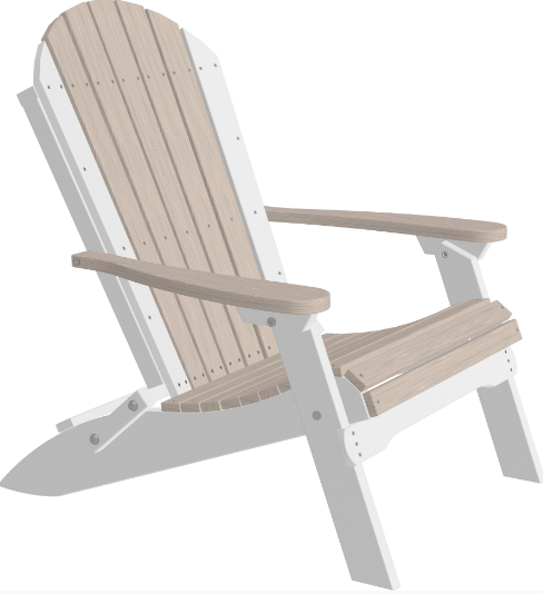 LuxCraft Recycled Plastic Folding Adirondack Chair  - LEAD TIME TO SHIP 7 BUSINESS DAYS OR LESS