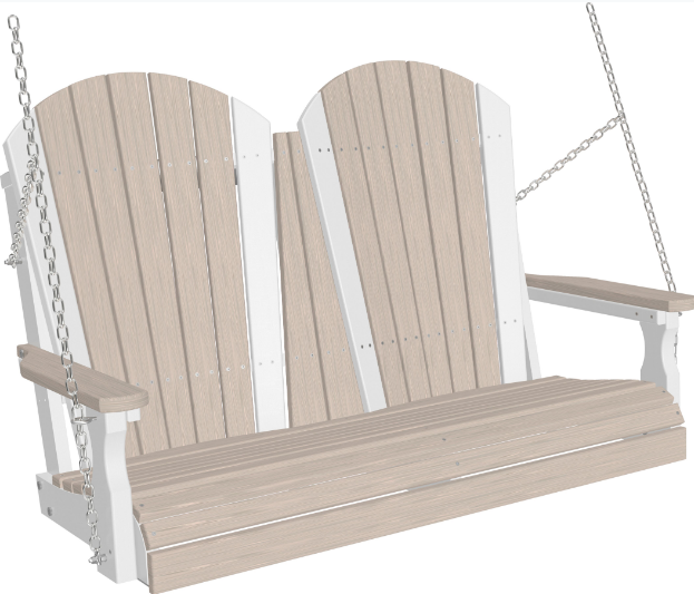 LuxCraft Adirondack 4ft. Recycled Plastic Porch Swing  - LEAD TIME TO SHIP 7 BUSINESS DAYS OR LESS