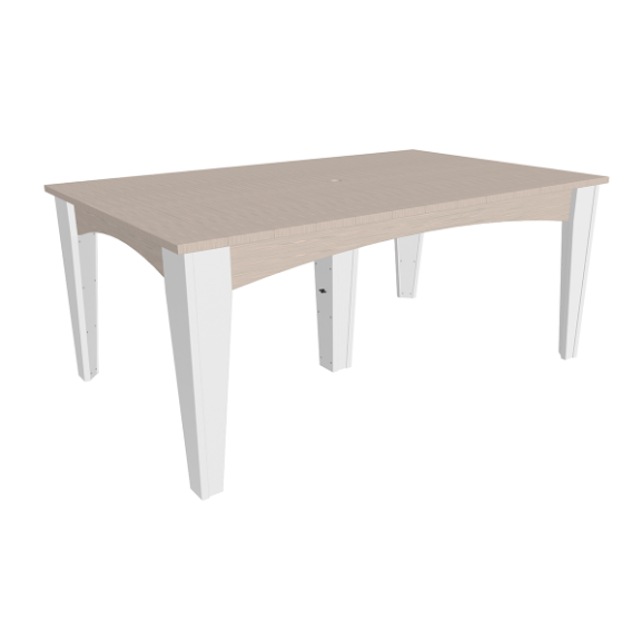 LuxCraft Recycled Plastic 44" x 72" Rectangular Island 7 pc Dining Height Table Set - LEAD TIME TO SHIP 3 TO 4 WEEKS