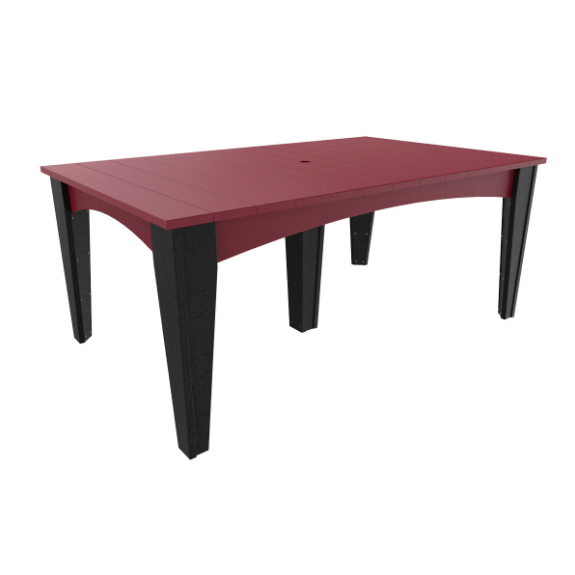 LuxCraft Recycled Plastic 44" x 72" Rectangular Island 7 pc Dining Height Table Set - LEAD TIME TO SHIP 3 TO 4 WEEKS
