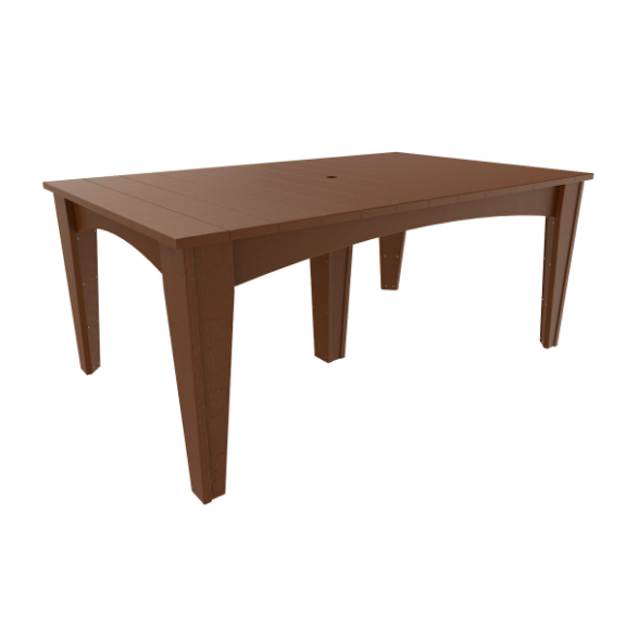 LuxCraft Recycled Plastic 44" x 72" Rectangular Island 7 pc Dining Height Table Set - LEAD TIME TO SHIP 3 TO 4 WEEKS