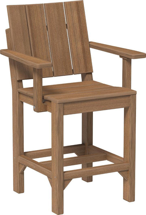 LuxCraft Recycled Plastic Urban Arm Chair (COUNTER HEIGHT) - LEAD TIME TO SHIP 3 TO 4 WEEKS