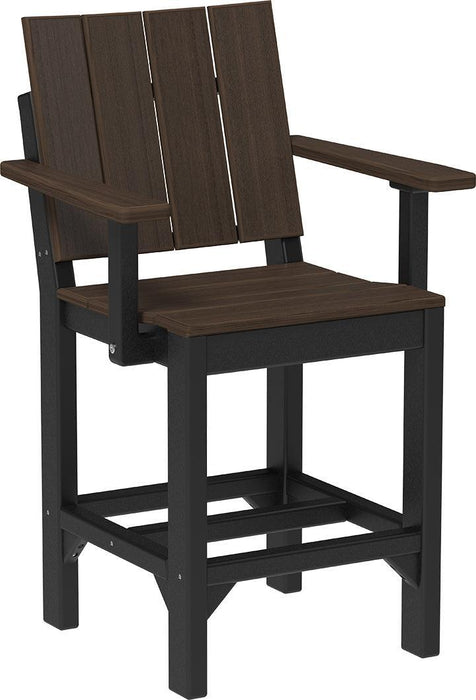 LuxCraft Recycled Plastic Urban Arm Chair (COUNTER HEIGHT) - LEAD TIME TO SHIP 3 TO 4 WEEKS