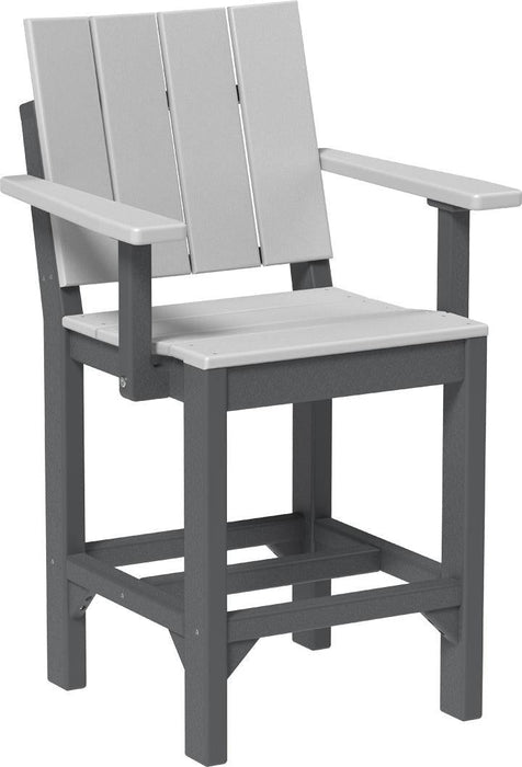 LuxCraft Recycled Plastic Urban Arm Chair (COUNTER HEIGHT) - LEAD TIME TO SHIP 3 TO 4 WEEKS