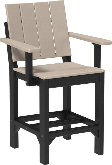 LuxCraft Recycled Plastic Urban Arm Chair (COUNTER HEIGHT) - LEAD TIME TO SHIP 3 TO 4 WEEKS