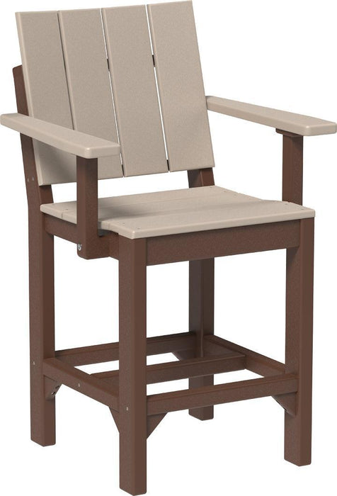 LuxCraft Recycled Plastic Urban Arm Chair (COUNTER HEIGHT) - LEAD TIME TO SHIP 3 TO 4 WEEKS