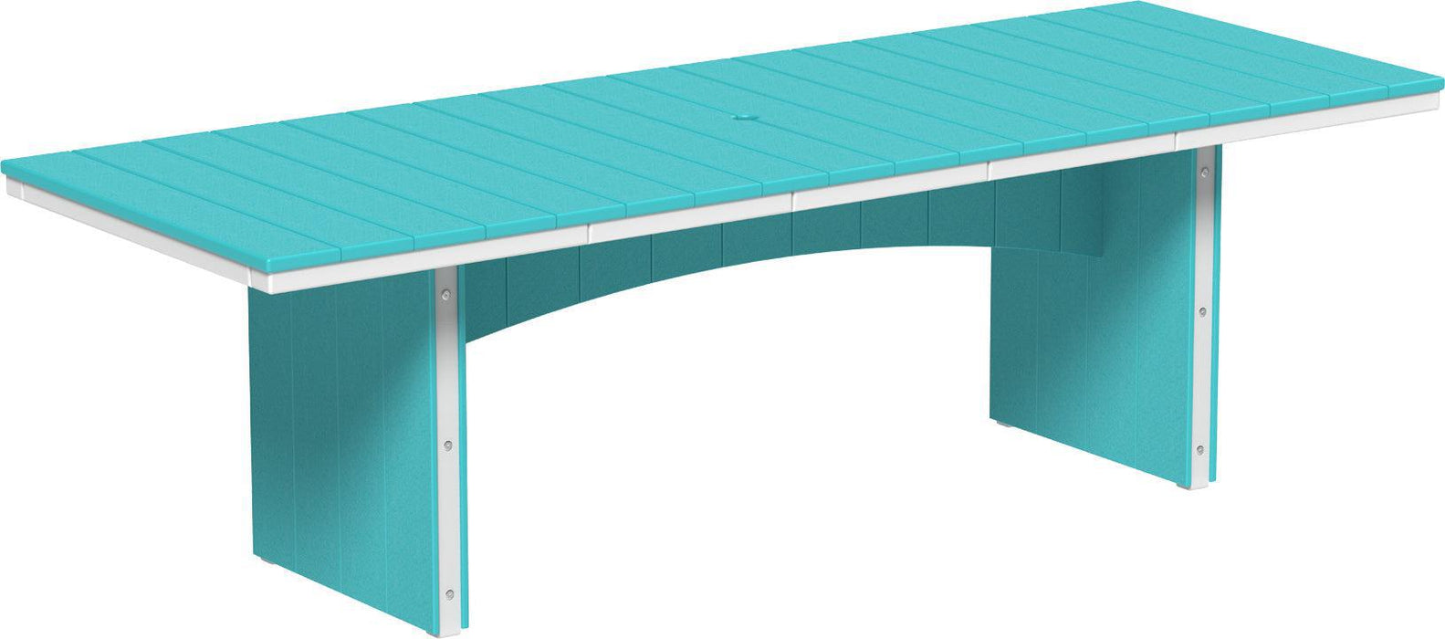 LuxCraft Recycled Plastic 3' x 8' Urban Rectangular Table (DINING HEIGHT) - LEAD TIME TO SHIP 3 TO 4 WEEKS