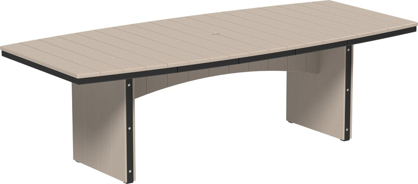 LuxCraft Recycled Plastic 4' x 8' Urban Oval Table (DINING HEIGHT) - LEAD TIME TO SHIP 3 TO 4 WEEKS