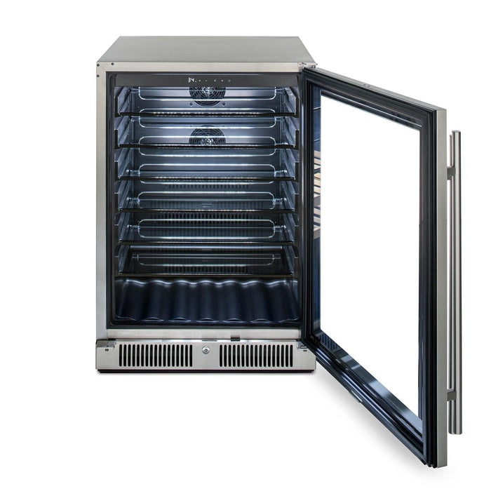 Blaze Grill Package - Premium LTE 32-Inch 4-Burner Built-In Liquid Propane Grill, Side Burner and Beverage Center in Stainless Steel