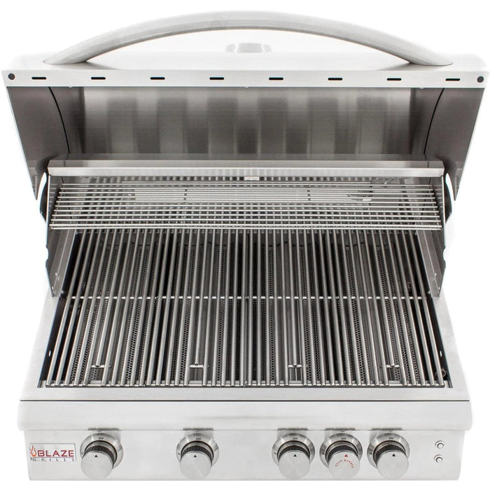 Blaze LTE 40-Inch 5-Burner Built-In Gas Grill With Rear Infrared Burner & Grill Lights