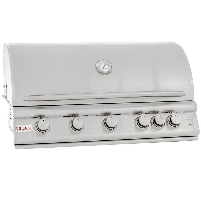 Blaze LTE 40-Inch 5-Burner Built-In Gas Grill With Rear Infrared Burner & Grill Lights