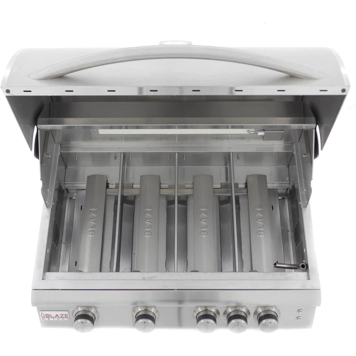 Blaze LTE 40-Inch 5-Burner Built-In Gas Grill With Rear Infrared Burner & Grill Lights