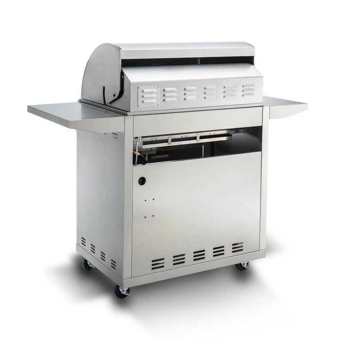 Blaze Premium LTE 32-Inch 4-Burner Freestanding Liquid Propane Gas Grill With Rear Infrared Burner & Grill Lights