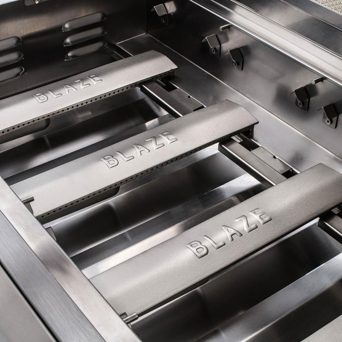 Blaze Grill Package - Premium LTE 40-Inch 5-Burner Built-In Liquid Propane Grill and Double Side Burner in Stainless Steel