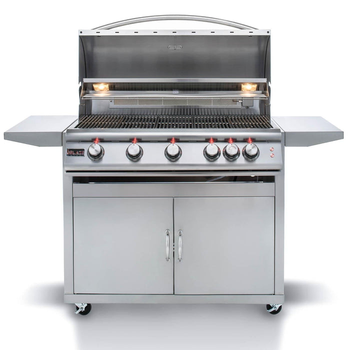 Blaze Premium LTE 40-Inch 5-Burner Freestanding Natural Gas Grill With Rear Infrared Burner & Grill Lights