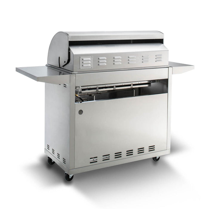 Blaze Premium LTE 40-Inch 5-Burner Freestanding Natural Gas Grill With Rear Infrared Burner & Grill Lights