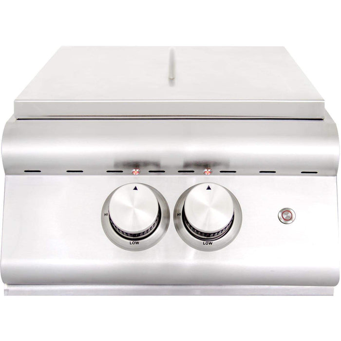 Blaze  Grill Package - Premium LTE Marine Grade 32-Inch 4-Burner Built-In Natural Gas Grill, Side Burner and Beverage Center