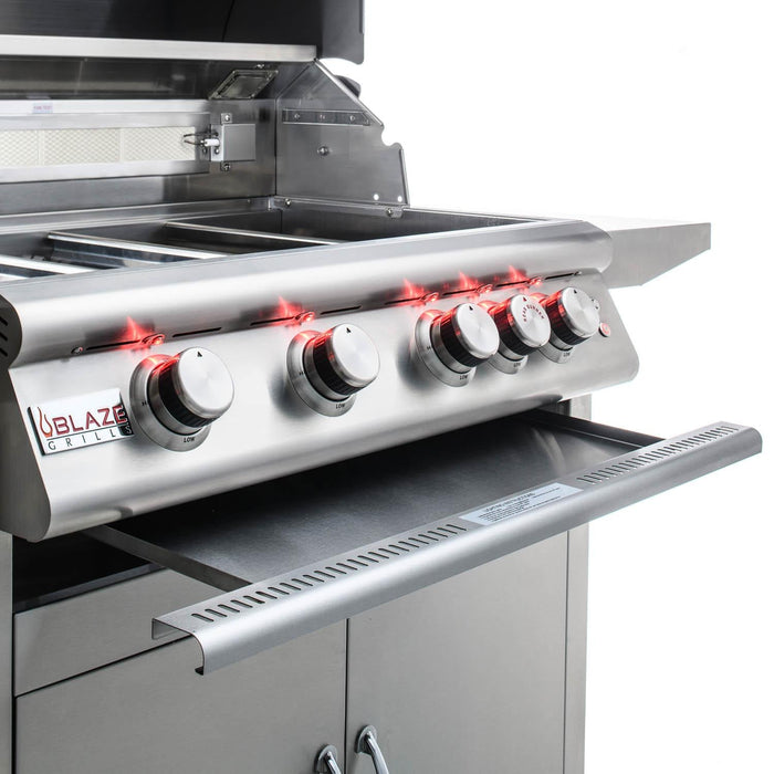 Blaze  Grill Package - Premium LTE Marine Grade 32-Inch 4-Burner Built-In Natural Gas Grill, Side Burner and Beverage Center