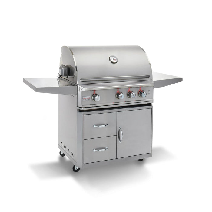 Blaze Professional LUX 34-Inch 3-Burner Freestanding Natural Gas Grill With Rear Infrared Burner