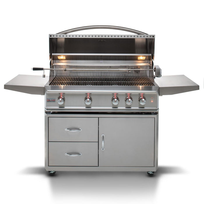 Blaze Professional LUX 44-Inch 4-Burner Freestanding Liquid Propane Grill With Rear Infrared Burner