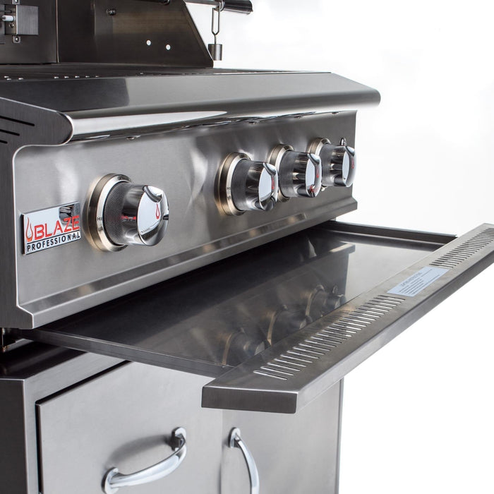 Blaze Professional LUX 44-Inch 4-Burner Freestanding Liquid Propane Grill With Rear Infrared Burner