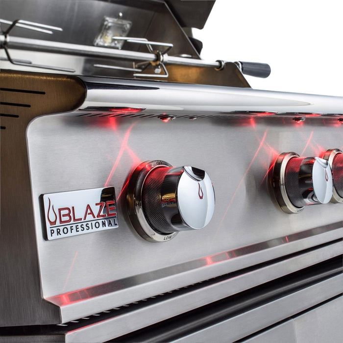 Blaze Professional LUX 44-Inch 4-Burner Freestanding Liquid Propane Grill With Rear Infrared Burner