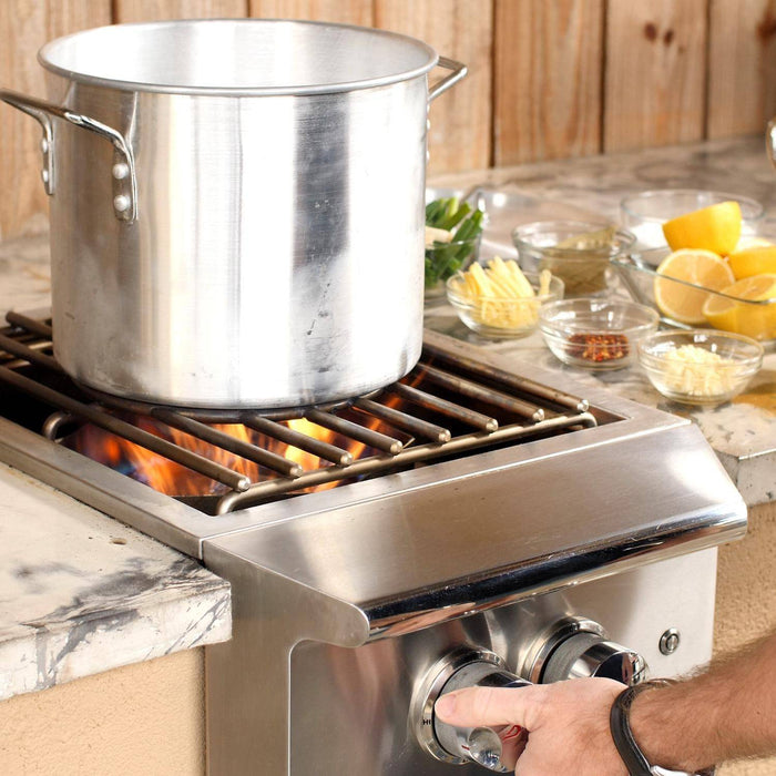 Blaze Grill Package - Professional LUX 34-Inch 3-Burner Built-In Liquid Propane Grill, Side Burner and Beverage Center in Stainless Steel